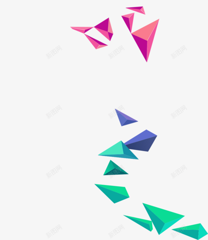 三角不规则图形png免抠素材_新图网 https://ixintu.com 创意 抽象 漂浮 艺术 装饰