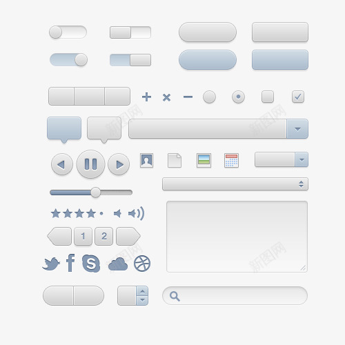 ui组件图标png_新图网 https://ixintu.com ui组件 ui设计图标集合 ui设计界面