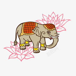 泰国金象卡通泰国大象高清图片