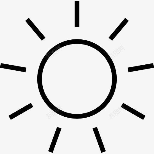 亮度图标png_新图网 https://ixintu.com UI 亮度 光 天气 太阳 星 照明