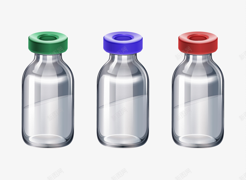 药瓶png免抠素材_新图网 https://ixintu.com 3D 包装 医治PNG 玻璃PNG 空瓶子 装饰
