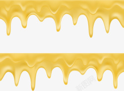 金黄色蜂蜜装饰边框矢量图素材