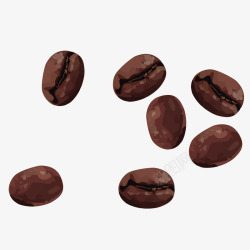 灰色咖啡色咖啡豆矢量图素材