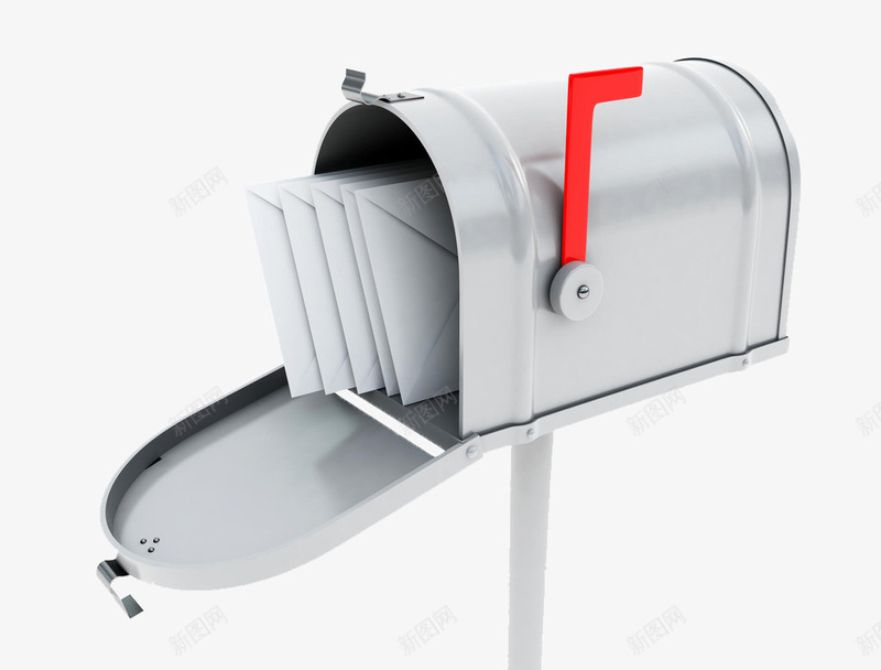 白色邮箱png免抠素材_新图网 https://ixintu.com 3D设计 书信 信件 信箱 电子邮件 邮件 邮箱
