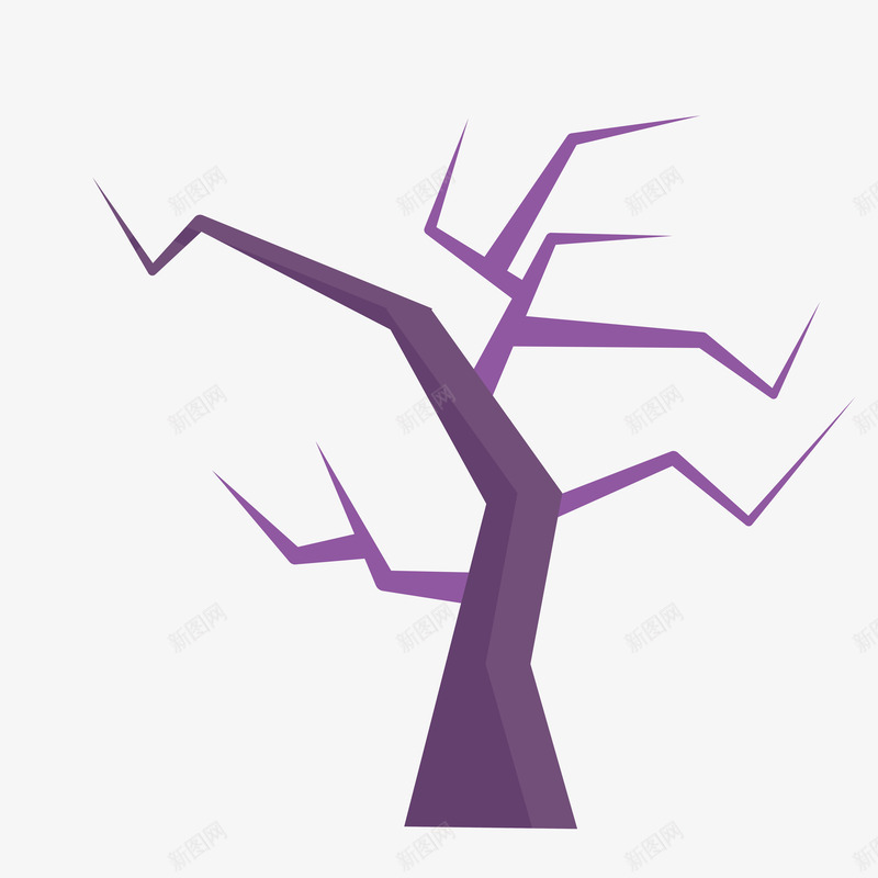 紫色的树干矢量图eps免抠素材_新图网 https://ixintu.com PNG素材 卡通 树干 紫色 矢量图
