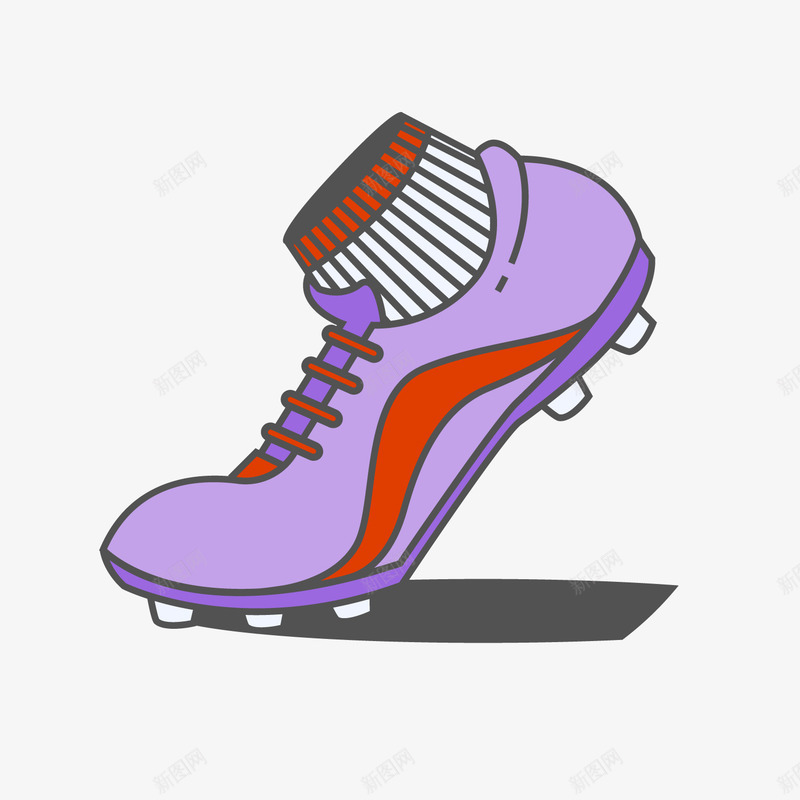 紫色手绘足球鞋元素矢量图ai免抠素材_新图网 https://ixintu.com 创意 卡通 手绘 插画 球鞋海报 矢量图 紫色 纹理 线稿 足球 运动 鞋子