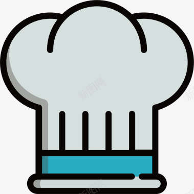 卡通厨师帽标图标图标