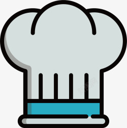 彩色厨师帽卡通厨师帽标图标高清图片