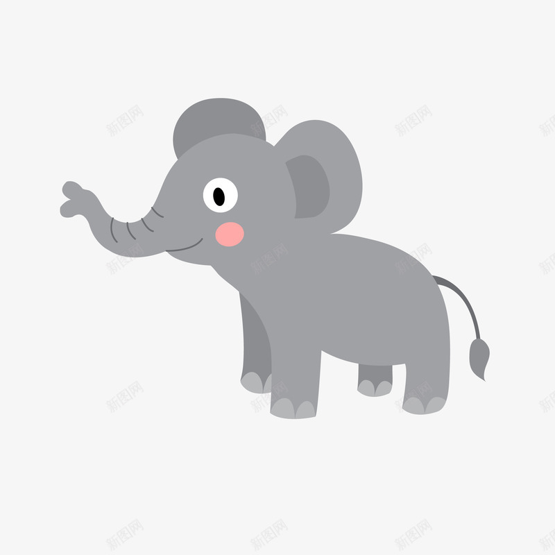 卡通灰色的大象矢量图ai免抠素材_新图网 https://ixintu.com PNG大象 可爱大象 大象 大象PNG 灰色 灰色大象 矢量图