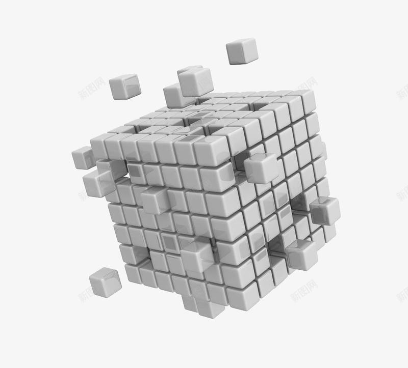 正方体抽象图形png免抠素材_新图网 https://ixintu.com 抽象概念 方块 正方体抽象图形 灰色方块 魔方