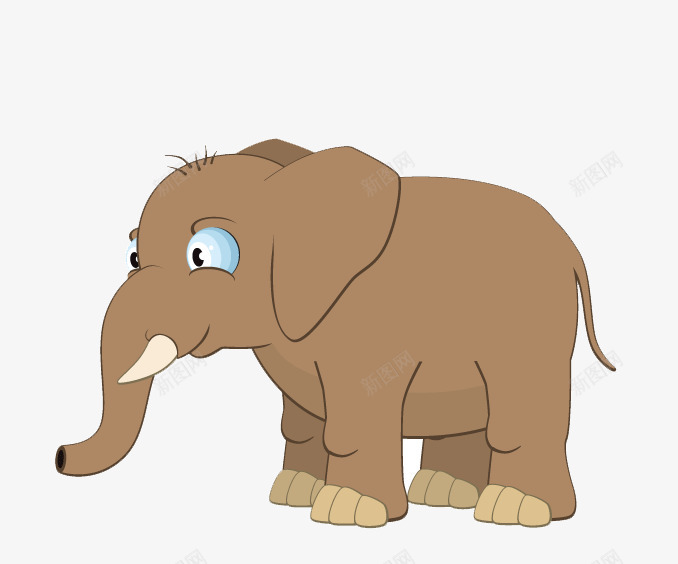 卡通手绘大象png免抠素材_新图网 https://ixintu.com 动物 卡通 大象 小象 手绘 生物 野生动物