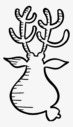 小鹿线描图标图标