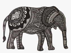 民族花纹大象素材