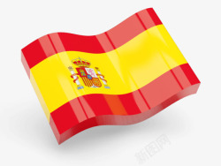 西班牙3D国旗素材