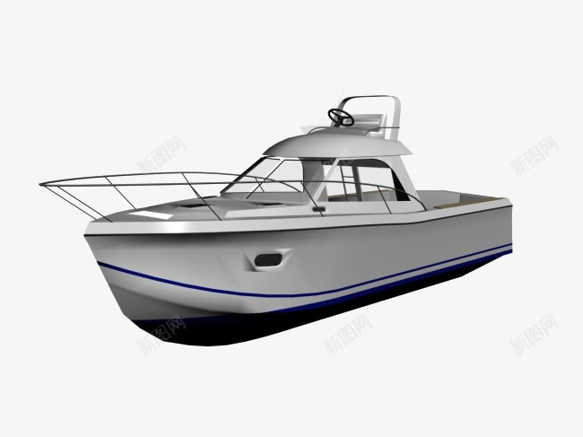 3D游艇模型元素png免抠素材_新图网 https://ixintu.com 3D 模型 游艇 豪华