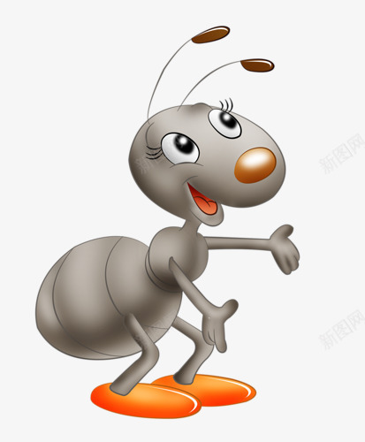 黑色蚂蚁png免抠素材_新图网 https://ixintu.com 儿童 卡通 灰色 蚂蚁