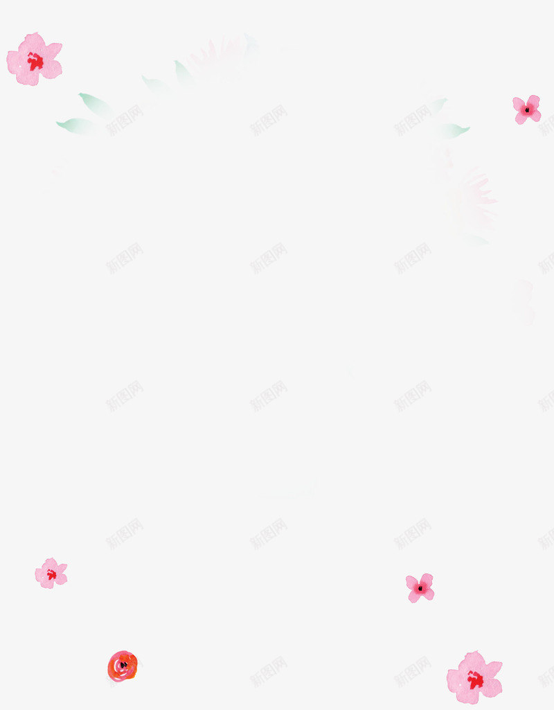 粉红色花朵漂浮png免抠素材_新图网 https://ixintu.com 免抠PNG 水粉 漂浮 漂浮素材 粉红色 花朵