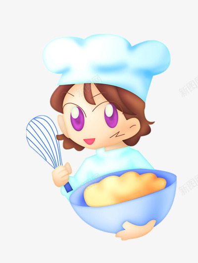 做饭的妈妈png免抠素材_新图网 https://ixintu.com 厨师 搅拌器 母亲节 面粉