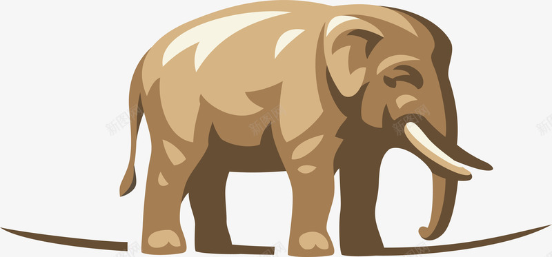 可爱野生大象png免抠素材_新图网 https://ixintu.com 动物 动物设计 卡通 大象 重量 野生大象