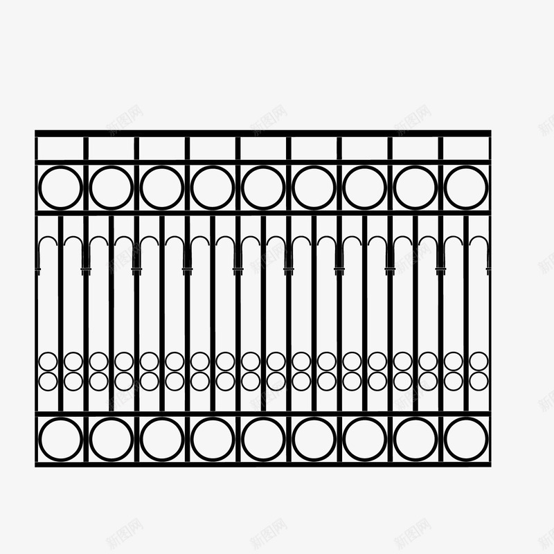 铁质校园围栏栅栏矢量图ai免抠素材_新图网 https://ixintu.com 围栏 栅栏 校园 铁艺围栏 铁质 矢量图