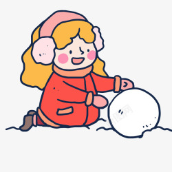 玩雪球的小女孩玩雪球的小女孩高清图片