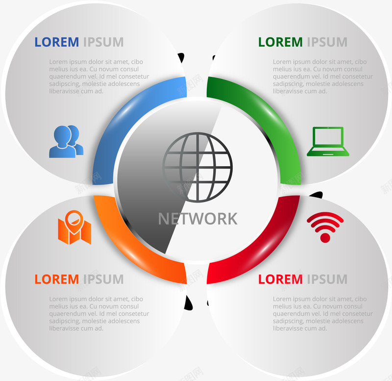 圆形表矢量图eps免抠素材_新图网 https://ixintu.com 3D wifi 互联网 信息 工作 矢量图 表格 装饰 配色