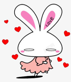 爱心love兔子素材