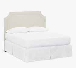 床和床品生活古典白色双人床高清图片