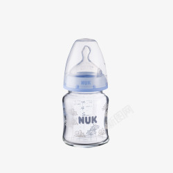 初生儿玻璃奶瓶紫色NUK奶瓶高清图片