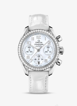 超霸系列欧米茄白色腕表手表女表高清图片