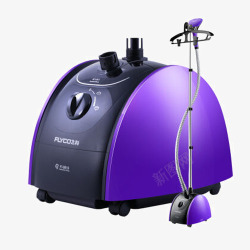 紫色电熨斗蒸汽挂烫机家用高清图片