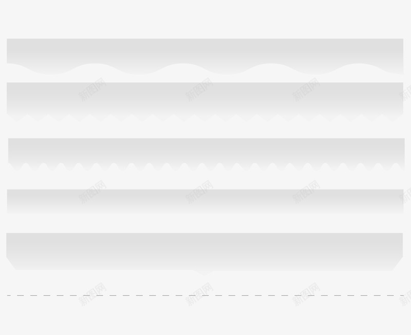 白灰色波浪线png免抠素材_新图网 https://ixintu.com 手绘波浪线 波浪线 白灰色 素材