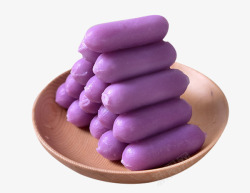 涮菜美味年糕一堆紫色小年糕高清图片