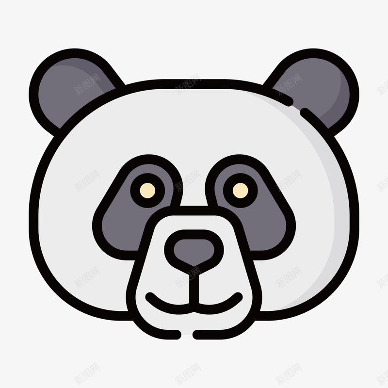 熊猫头像图标png_新图网 https://ixintu.com UI图标 扁平化UI 手机图标 游戏UI 熊猫头像 界面UI 网页UI
