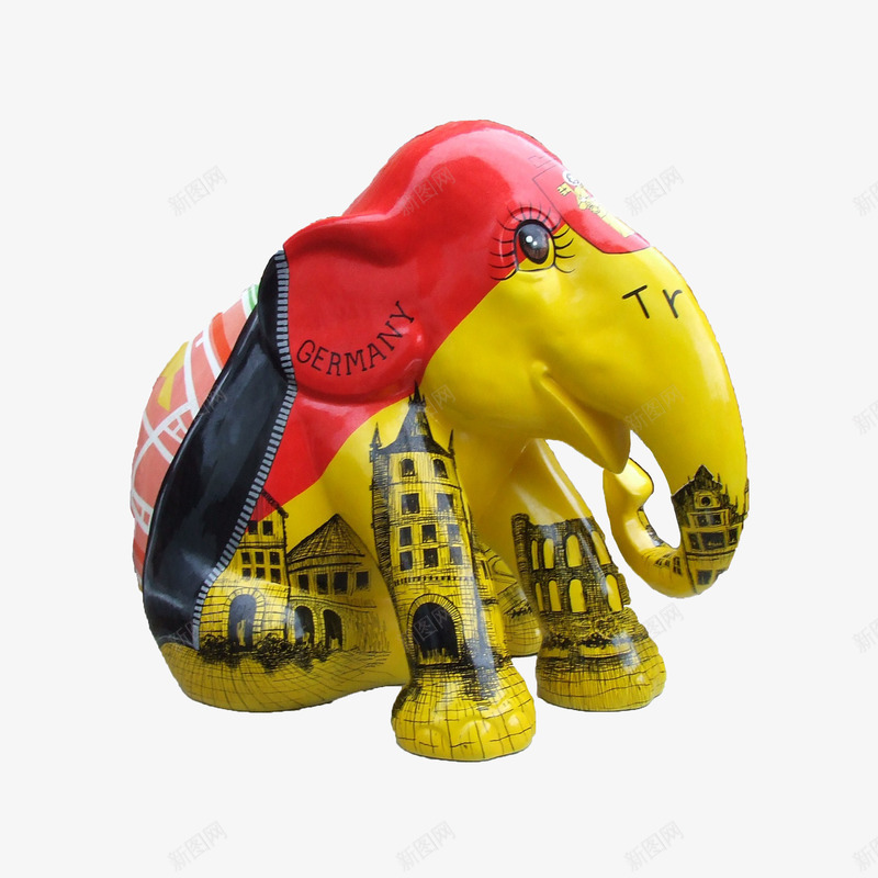 可爱的彩色大象png免抠素材_新图网 https://ixintu.com 可爱 大象 彩色 艺术品