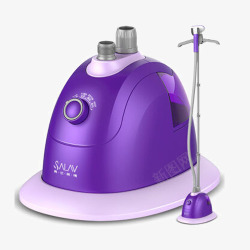紫色电熨斗蒸汽挂烫机高清图片