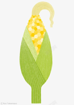 粮食玉米卡通创意玉米高清图片