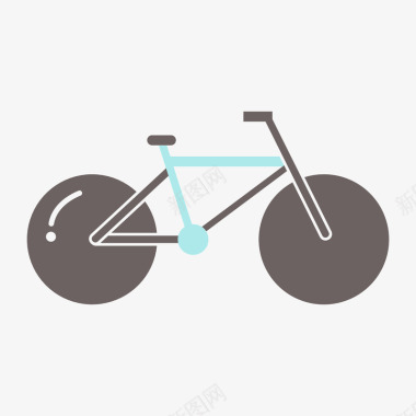 灰色圆弧自行车元素矢量图图标图标