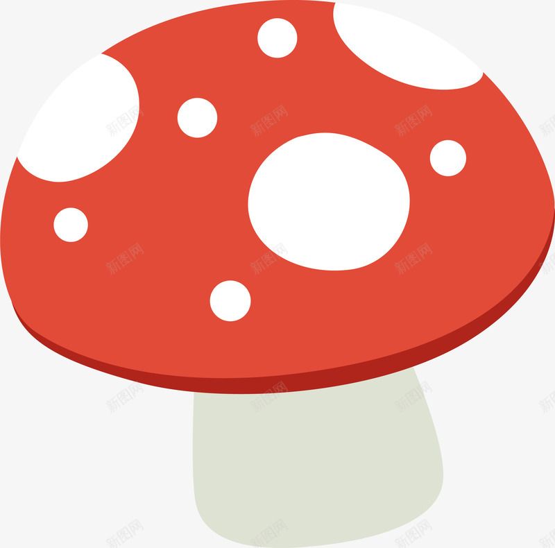 红色卡通蘑菇png免抠素材_新图网 https://ixintu.com 卡通蘑菇 可爱蘑菇 植物 红色蘑菇 菌类 装饰图案
