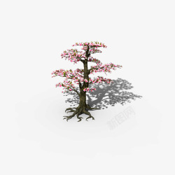 游戏中的桃花树素材