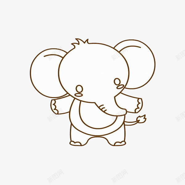 可爱的大象图标png_新图网 https://ixintu.com 卡通 可爱 大象 大象简笔画 庞大 手绘 耳朵 象鼻 鼻子