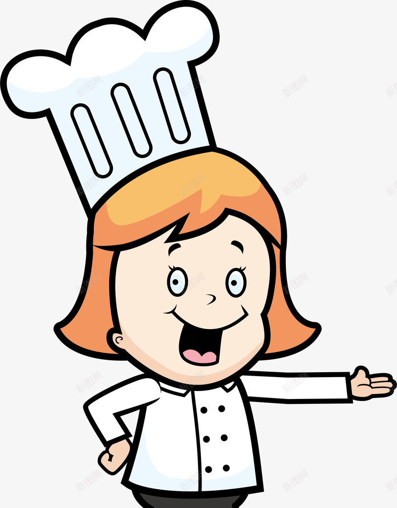 卡通可爱女厨师png免抠素材_新图网 https://ixintu.com 卡通厨师 厨娘 厨房 可爱女厨师 女厨 装饰图案 餐厅 餐饮