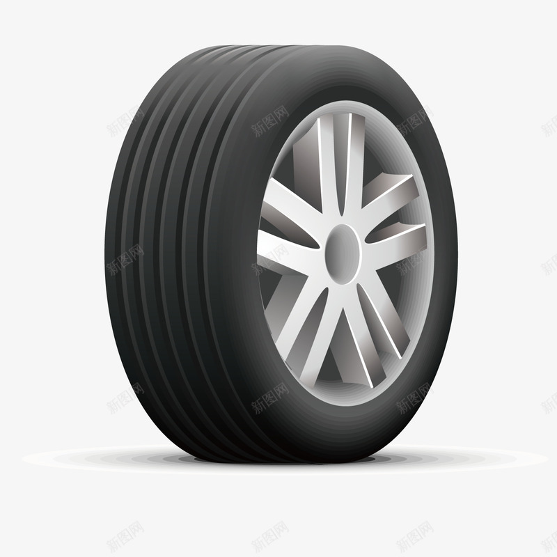 汽车轮胎png免抠素材_新图网 https://ixintu.com 3D 立体 车毂 车轱辘 黑色