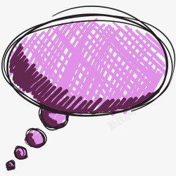 紫色气泡对话框素材