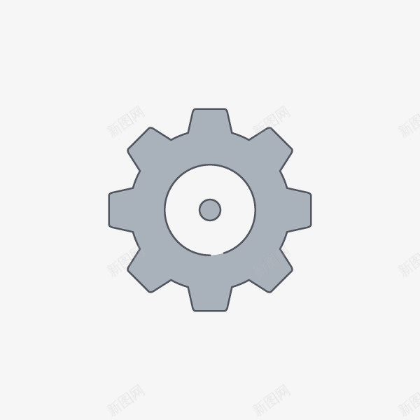 极简设置图标简图png_新图网 https://ixintu.com 图标 手绘图 灰色齿轮 电脑工具 设置 齿轮