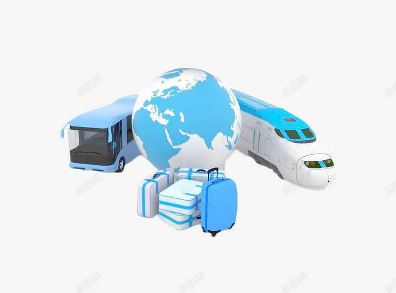 机场行李箱png免抠素材_新图网 https://ixintu.com 3D模型 旅行 机场 箱包 行李