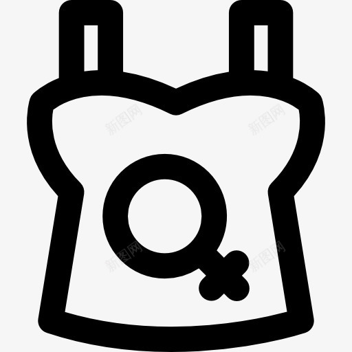 顶图标png_新图网 https://ixintu.com femenine 女人 女孩 时尚 服装 符号 衣服 金星 顶部