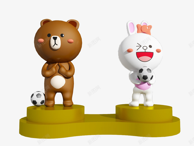 3D卡通熊png免抠素材_新图网 https://ixintu.com 3D 3dmax 卡通熊 可爱 抓气球的熊
