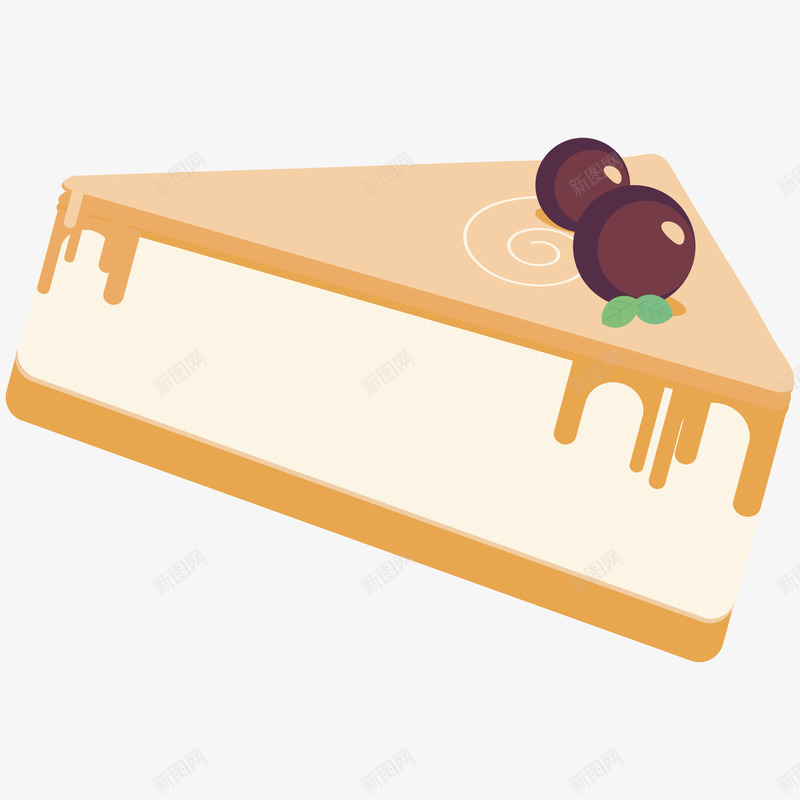 灰色圆角蛋糕美食元素图标png_新图网 https://ixintu.com 卡通 图标 圆角 水果 灰色 美食 蛋糕 食物