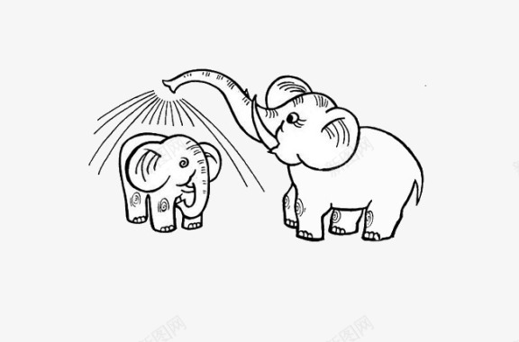 两只大象图标图标